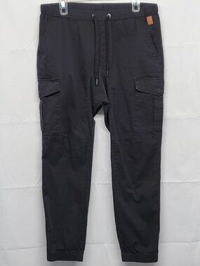Jmierr Mens Jogger Cargo Pants Size 38 Pull On Drawstring Elastic Waist Pockets